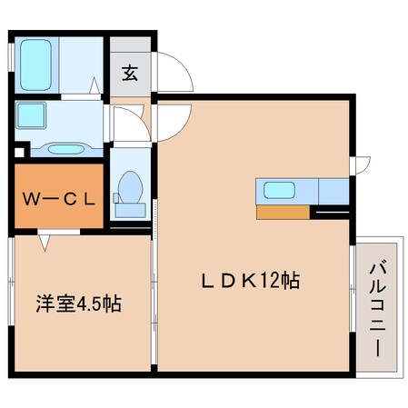 安倍川駅 徒歩17分 1階の物件間取画像